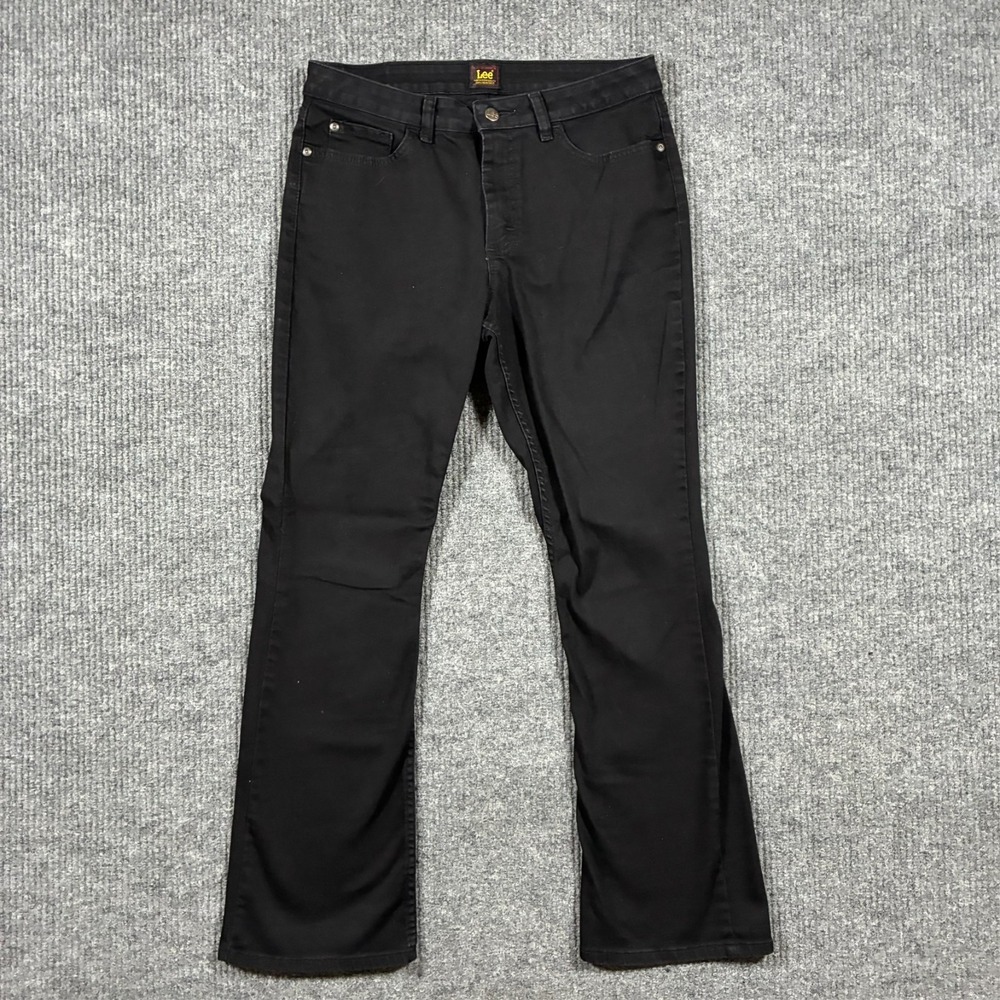 Lee Womens Bootcut Jeans‎ Size 10S Black Denim Cotton Stretch Mid Rise Casual